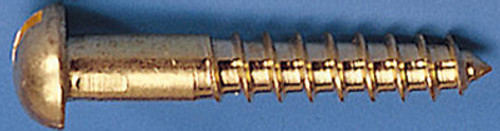 Round Head Brass Screws, 1/4" x 2 -Box/100