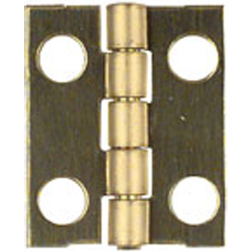 The Hillman Group Solid Brass Narrow Butt Hinge - 1" x 3/4" W/Screws -pkg/4