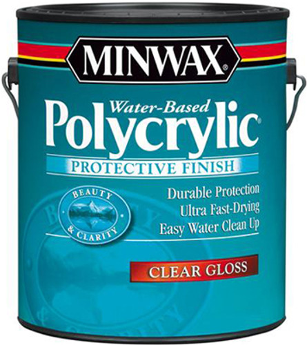 Minwax Polycrylic Water Based Finish, Gloss, Quart