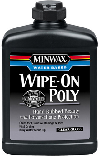 Minwax Wipe-On Water Based Poly, Gloss, Pint