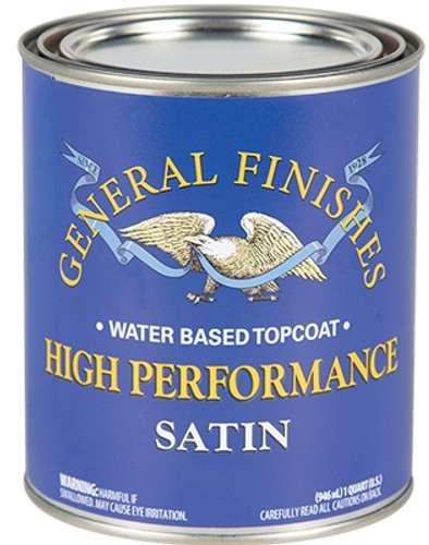 General Finishes Water Based High Performance Polyurethane Top Coat, Satin , Quart