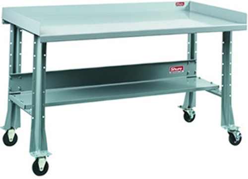 Shure Portable Workbench - 72"  x 34" , Steel Top, Sebring Gray