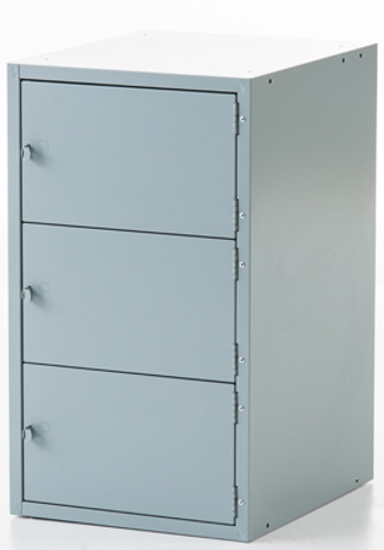 Montisa  Base Cabinets - 3-Locker (18B), Gray