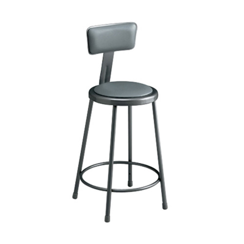 KI Steel Stool - 18" High - Azure Gray - Backrest Stool