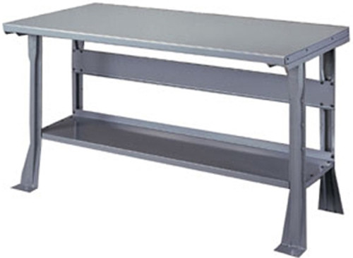 Montisa  Open Base Bench - Astro Gray - 5'  x 24" , 1-3/4"  Maple Top