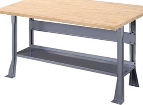 Montisa  Open Base Bench - Astro Gray - 8ft  x 30" ,1-3/4"   Maple Top