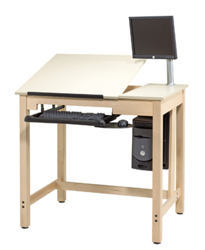 Diversified Woodcrafts CAD DraftingTable - Adjustable Top To 30