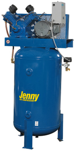 Jenny Vertical Two Stage Stationary Air Compressor - 5HP - 80 Gal - 230V - 1PH