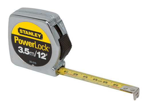 Stanley Powerlock Metric/English Tape Rule - 3.5m/12' x 1/2"