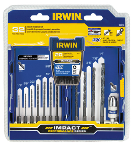 Irwin Imapct Drill Driver Bit Set - 32 pc