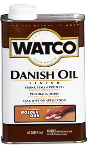 Watco Danish Oil Wood Finish, Golden Oak, Quart