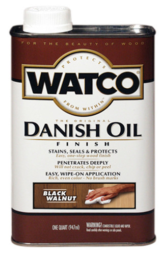 Watco Danish Oil Wood Finish, Black Walnut, Quart