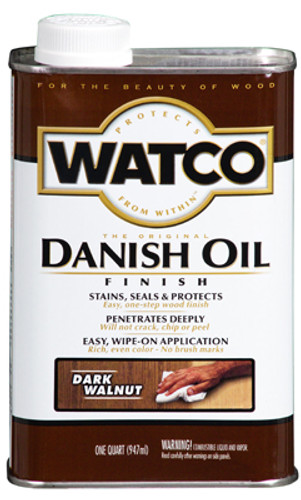 Watco Danish Oil Wood Finish, Dark Walnut, Quart