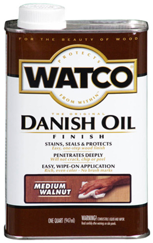 Watco Danish Oil Wood Finish, Medium Walnut, Quart