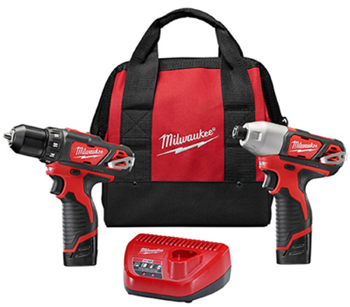 Milwaukee 12 Volt M12 Fuel Lithium-Ion Drill Driver and Impact Driver Cordless Tool Kit - 2 pc