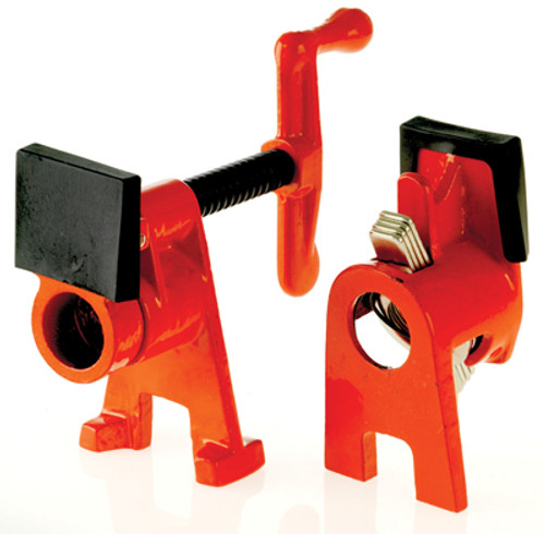 Bessey Pipe Clamp, H Style, 3/4" Pipe Dia, Set/2
