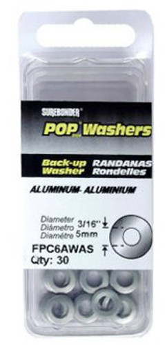 Surebonder Blind Rivets Back-Up Washers - Aluminum - 3/16" Rivet Size" - Box/30