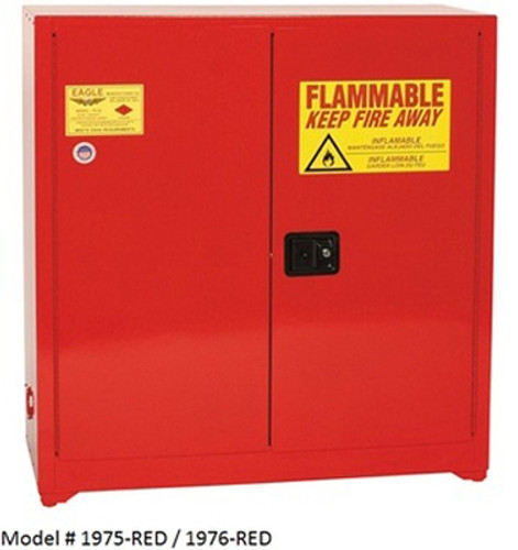 Eagle Aerosol Can Safety Storage Cabinet - Red - 24 Gal. Capacity - Self Close Door Style