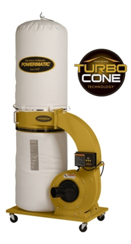 Powermatic TurboCone Dust Collector Model PM1300TX - Cloth Bag Filter Type