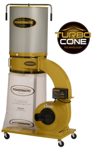 Powermatic TurboCone Dust Collector Model PM1300TX - Canister Filter Type