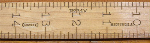 Wood Bench Rule - 1-1/2" x 24"