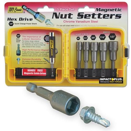 Ivy Classic Magnetic Nut Setter Set - 5 Piece