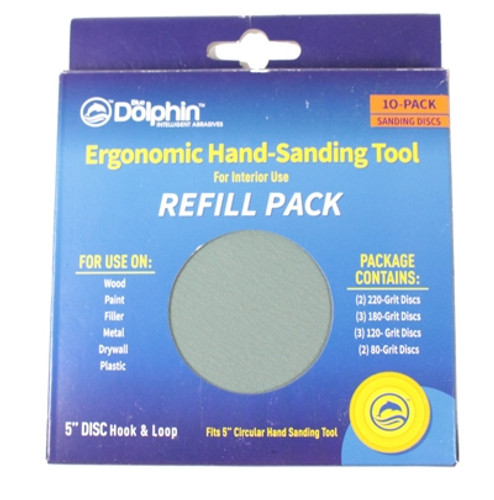 Blue Dolphin Refill Kit For Ergonomic Hand Sanding Kit, 10 pc