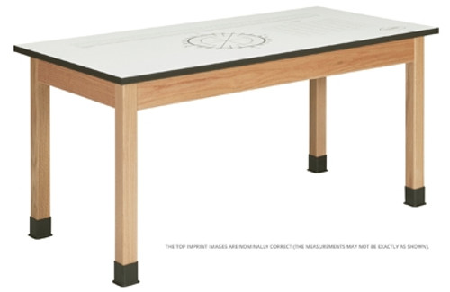 Diversified Imprint Dry Erase Table - Oak - 54"W x 24"D x 30"H