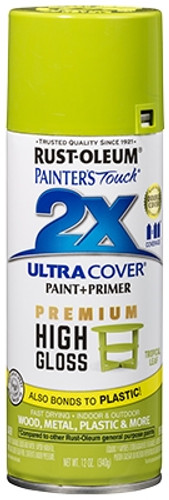 Rust-Oleum 2X Ultra Cover Spray Paint, 12 oz., High Gloss, Tropical Leaf