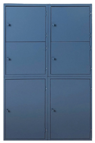 Montisa Armstrong Storage Cabinet - Slate Blue - 4 Door 18" x 30" - OAL 36"W x 21"D x 62"H
