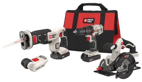 Porter Cable 20V MAX Lithium Ion 4 Piece Cordless Tool Kit