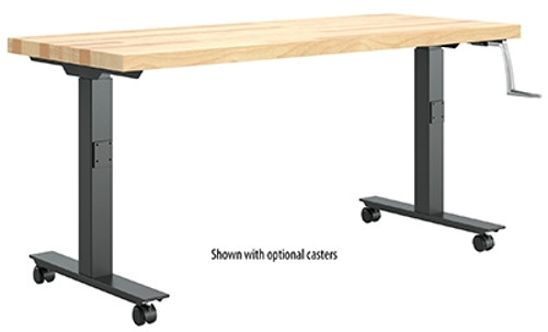 Diversified Hi-Lo Bench - 1-3/4" Maple Top - 60"W x 24"D - Adjustable Height From 25" to 36"