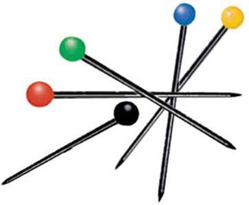 Generic Color Ball Pins, 1-1/4", pk/90