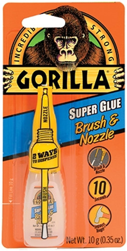 Gorilla Super Glue Brush and Nozzle - 10 gram