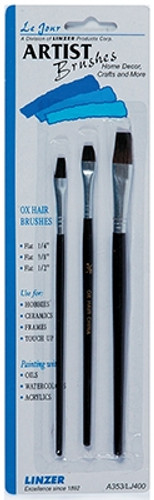 Linzer Artist Brush Set Ox Hair - pkg/3