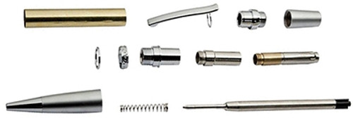 Rockler Manhattan Ballpoint Hardware Kit, Chrome/Satin Chrome