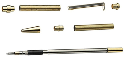 Rockler Slimline Pencil Hardware Kit - Satin Nickel