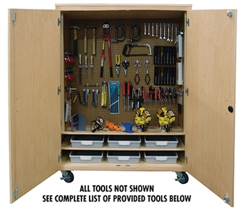 Makerspace Mobile Tool Locker With Tools - 48"