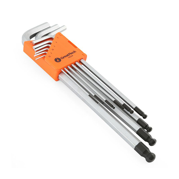 Great Neck Ball End Metric Hex Key Set, 9 sizes Paxton/Patterson