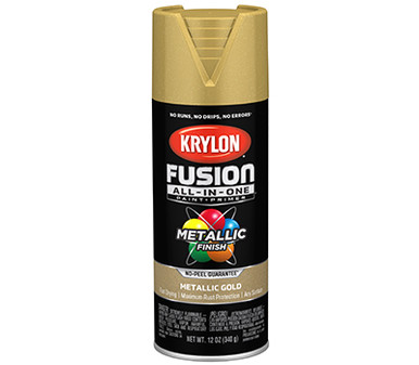 Krylon Fusion All-In-One Spray Paint, Gloss, Black, 12 oz.