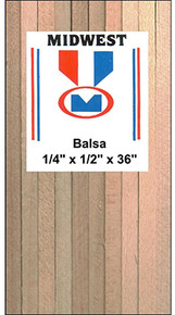 Bud Nosen Balsa Wood Sticks - 1 x 1 x 36, Pkg of 6