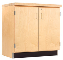 Tall Storage Cabinet with Shelves, Tote Trays & Doors - 48W x 22