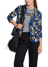 MARC CAIN Brtrylbl Patterned Blazer In Scuba Jersey