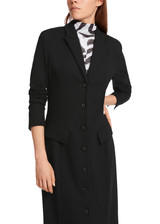 MARC CAIN Black Polo Dress With Pleated Skirt