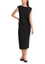 MARC CAIN Black Wrap-Look Dress