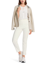 MARC CAIN Off White Knitted In Germany Check Top