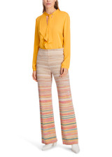 MARC CAIN Bright Toffee Fastiv Trousers Knitted In Germany