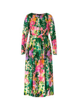 MARC CAIN Deep Moss Floral Midi Dress
