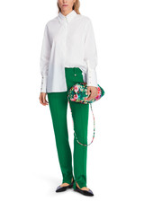 MARC CAIN White Blouse With Wide Cuff Sleeve