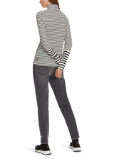 MARC CAIN White And Black Striped Long Sleeve